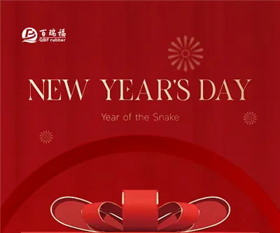 Saludo de año nuevo de caucho QBF